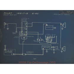 Pilot 6 45 Schema Electrique 1916 1917 1918 Delco