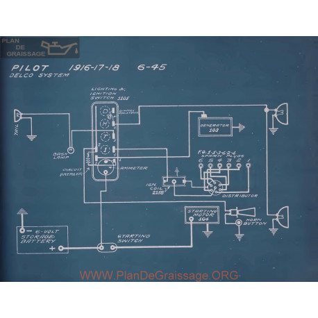 Pilot 6 45 Schema Electrique 1916 1917 1918