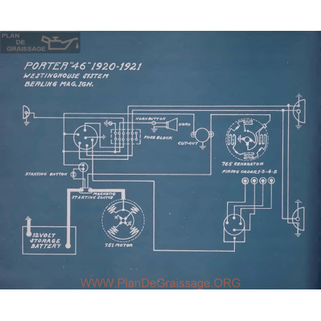 Porter 46 Schema Electrique 1920 1921