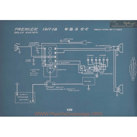 Premier 6b 6c Schema Electrique 1917 1918