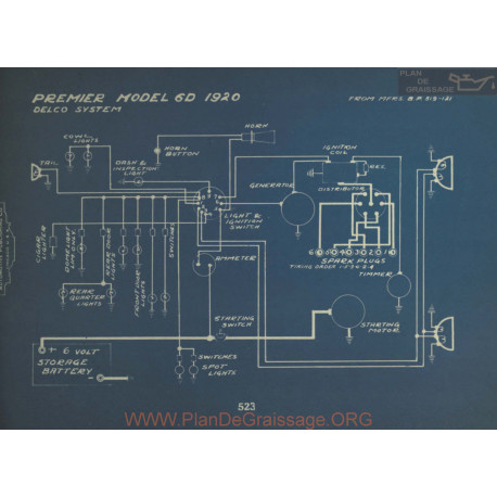 Premier 6d Schema Electrique 1920 Delco