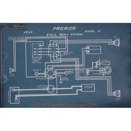 Premier A 6volt Schema Electrique 1914 Remy