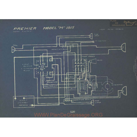 Premier M Schema Electrique 1915 Remy