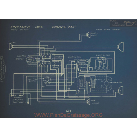 Premier Mj Schema Electrique 1915 Remy