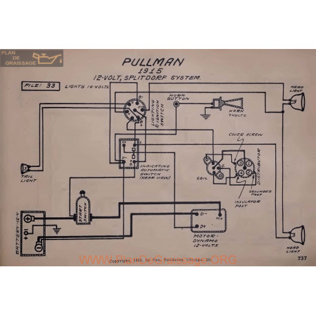 Pullman 12volt Schema Electrique 1915 Splitdorf V2