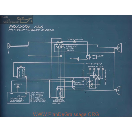 Pullman Schema Electrique 1915