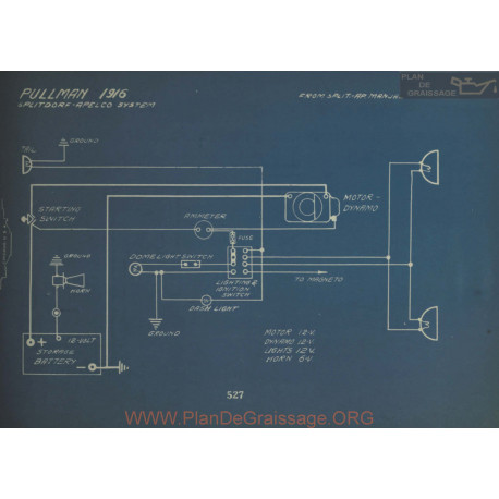 Pullman Schema Electrique 1916 Splitdorf Apelco V5