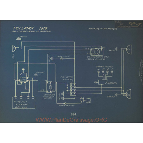 Pullman Schema Electrique 1916 Splitdorf Apelco