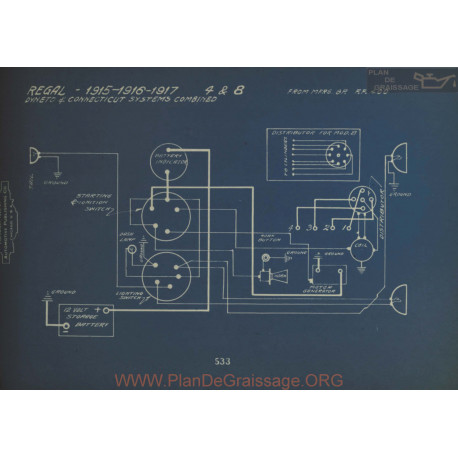 Regal 4 8 Schema Electrique 1915 1916 1917 Dyneto