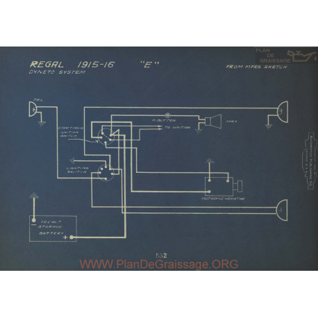 Regal E Schema Electrique 1915 1916 Dyneto