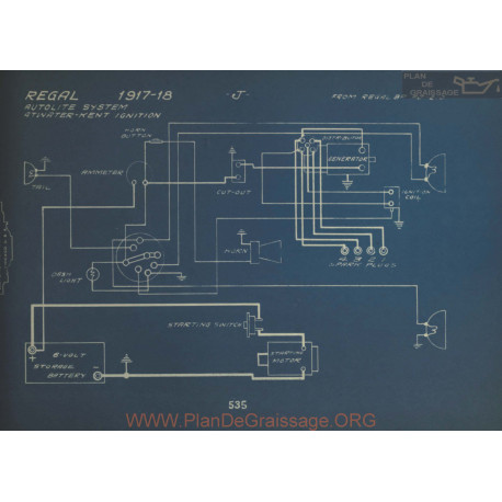 Regal J Schema Electrique 1917 1918 Autolite