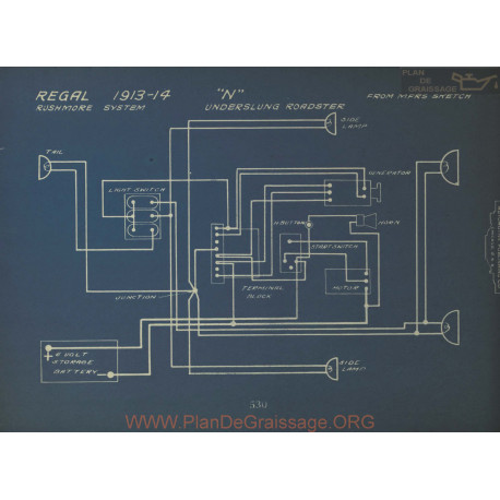 Regal N Schema Electrique 1913 1914 Rushmore