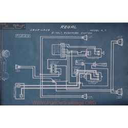 Regal N T 6volt Schema Electrique 1913 1914 Rushmore