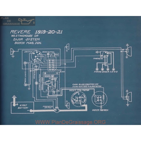 Revere Schema Electrique 1919 1920 1921