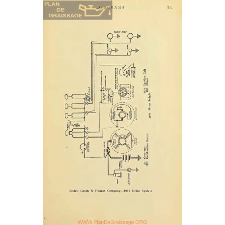 Riddell Coach Hearse Schema Electrique 1917 Remy