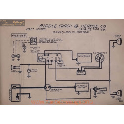 Riddle Coach Hearse 19 6volt Schema Electrique 1917 1918 1919 Delco