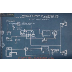 Riddle Coach Jearse 19 6volt Schema Electrique 1917 1918 1919 Delco