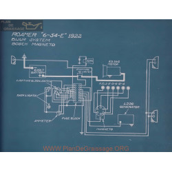 Roamer 6 54 E Schema Electrique 1922