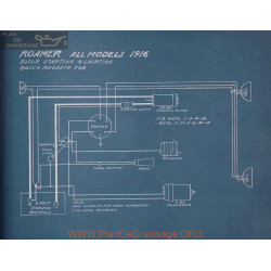 Roamer All Models Schema Electrique 1916