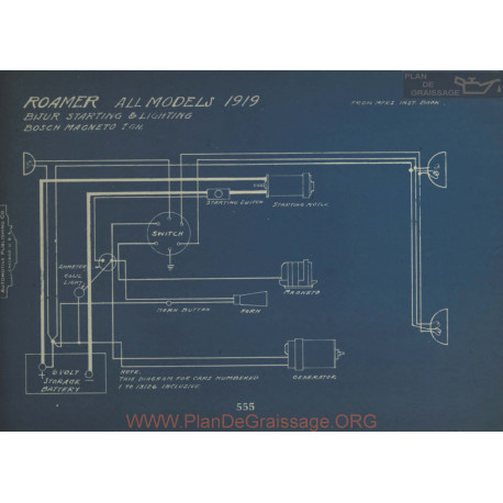 Roamer All Models Schema Electrique 1919 Bijur Bosch
