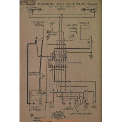 Roamer D 4 75 C 6 54 15737 Schema Electrique 1918 1919 Bijur