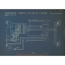 Roamer D 4 75 C 6 54 Schema Electrique 1918 1919 Bijur Bosch