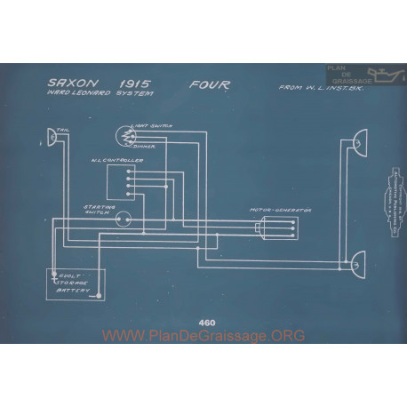 Saxon Four Schema Electrique 1915 V2