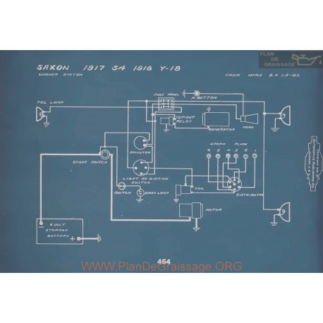 Saxon S4 Y18 Schema Electrique 1917 1918
