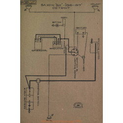 Saxon Six Schema Electrqie 1916 1917 Detroit