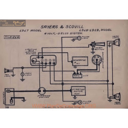 Sayers And Scovill 6volt Schema Electrique 1917 1918 1919 Delco