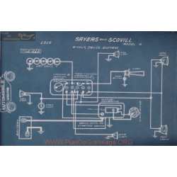 Sayers Scovill 6 6volt Schema Electrique 1916 Delco