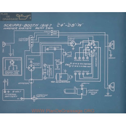 Scripps Booth C4 D8 H Schema Electrique 1916 1917