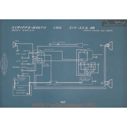 Scripps Booth Six 39 40 Schema Electrique 1916