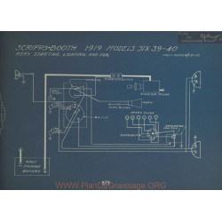 Scripps Booth Six 39 40 Schema Electrique 1919 Remy