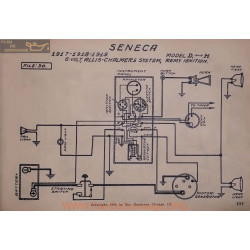 Seneca D H 6volt Schema Electrique 1917 1918 1919 Allis Chalmers Remy V2