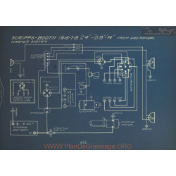 Scripps Booth C4 D8 H Schema Electrique 1916 1917 Wagner