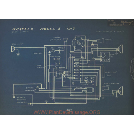 Simplex 5 Schema Electrique 1917 Bosch