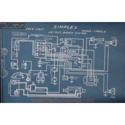 Simplex Crane 5 12volt Schema Electrique 1916 1917 Bosch