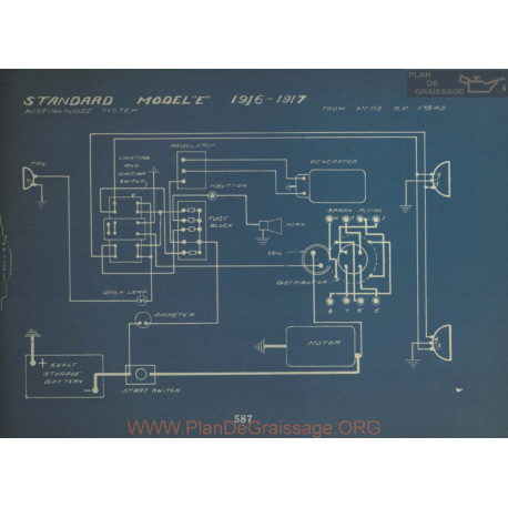 Standard E Schema Electrique 1916 1917 Westinghouse