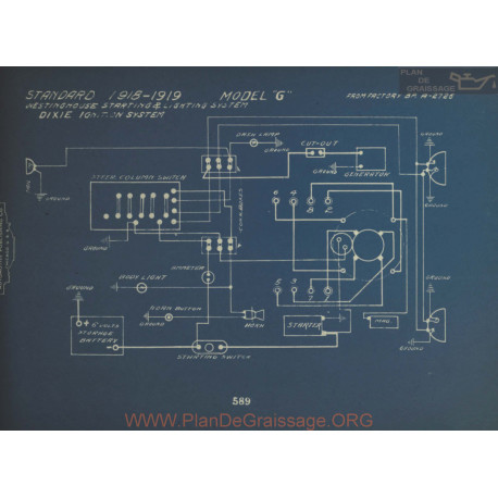 Standard G Schema Electrique 1918 1919 Westinghouse