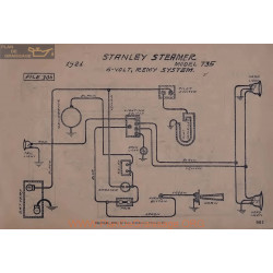 Stanley Steamer 735 6volt Schema Electrique 1921 Remy