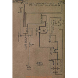 Stearns Knight Four 32 Schema Electrique 1917 Westinghouse