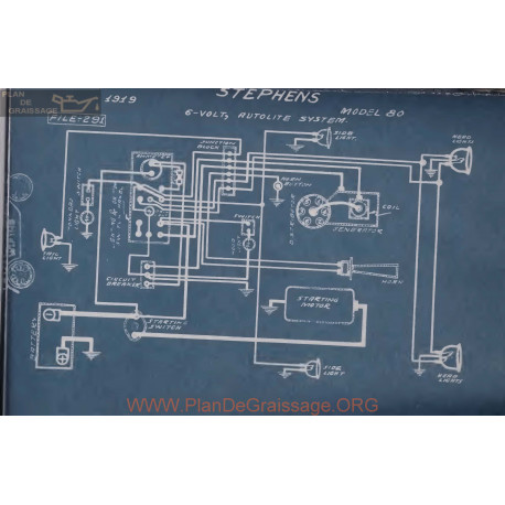 Stephens 80 6volt Schema Electrique 1919 Autolite