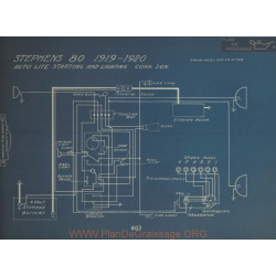 Stephens 80 Schema Electrique 1919 1920 Autolite