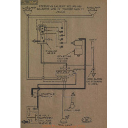 Stephens Salient Six 70 75 Schema Electrique 1918 1919 Delco