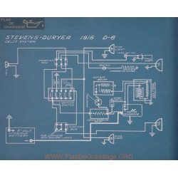 Stevens Duryea D 6 Schema Electrique 1915