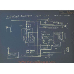 Stevens Duryea D6 Schema Electrique 1915 Delco