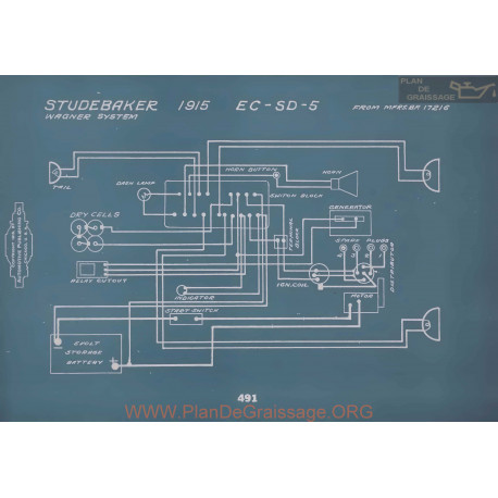 Studebaker Ec Sd 5 Schema Electrique 1915 V2