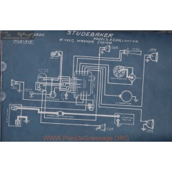 Studebaker Eu Eg Six 6volt Schema Electrique 1920 Wagner