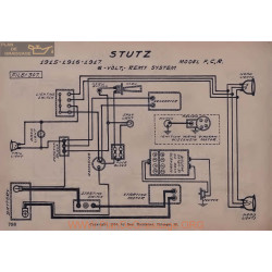 Stutz F C R 6volt Schema Electrique 1915 1916 1917 Remy V2